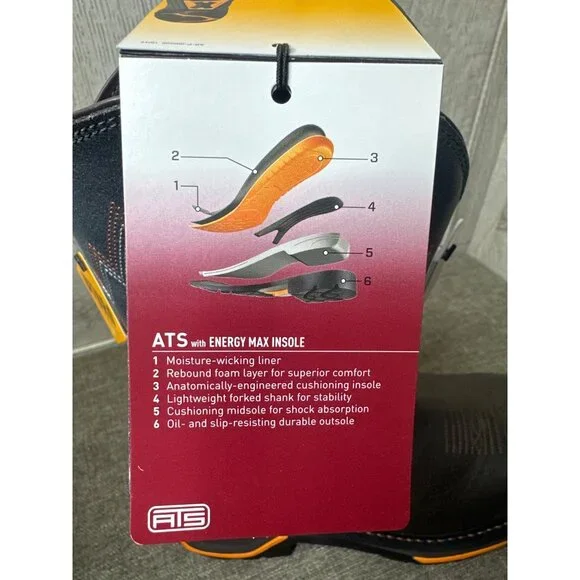 Ariat Big Rig Composite Toe Work Boots Mens Size 7.5 EE Wide Waterproof Leather - Picture 11 of 15